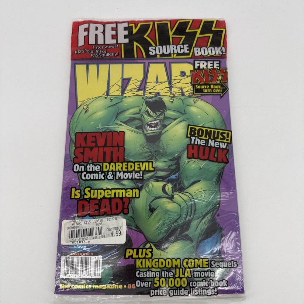 Wizard Magazine # 86 Cover 2 Of 2 Hulk Variant Sealed Bag/unopened